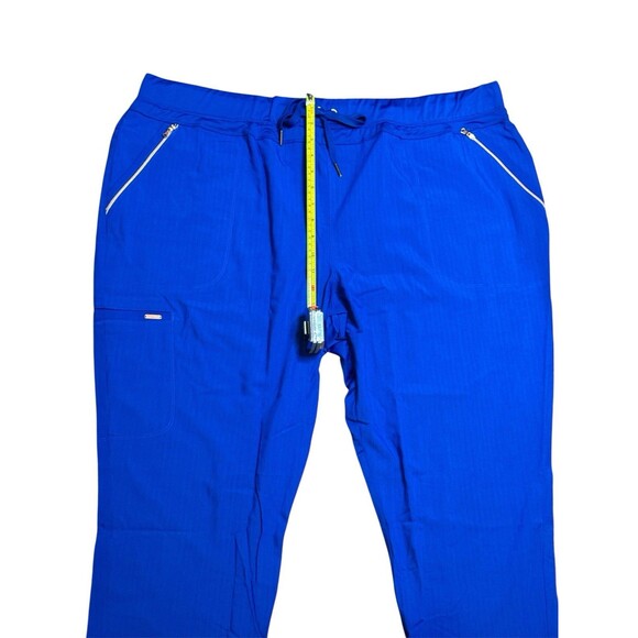 Cherokee Blue Scrubs Statement Mid Rise Tapered Leg Pull On Pant CK055 3XL New - Picture 5 of 9